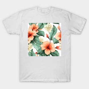 Hibiscus Flowers Pattern 23 T-Shirt